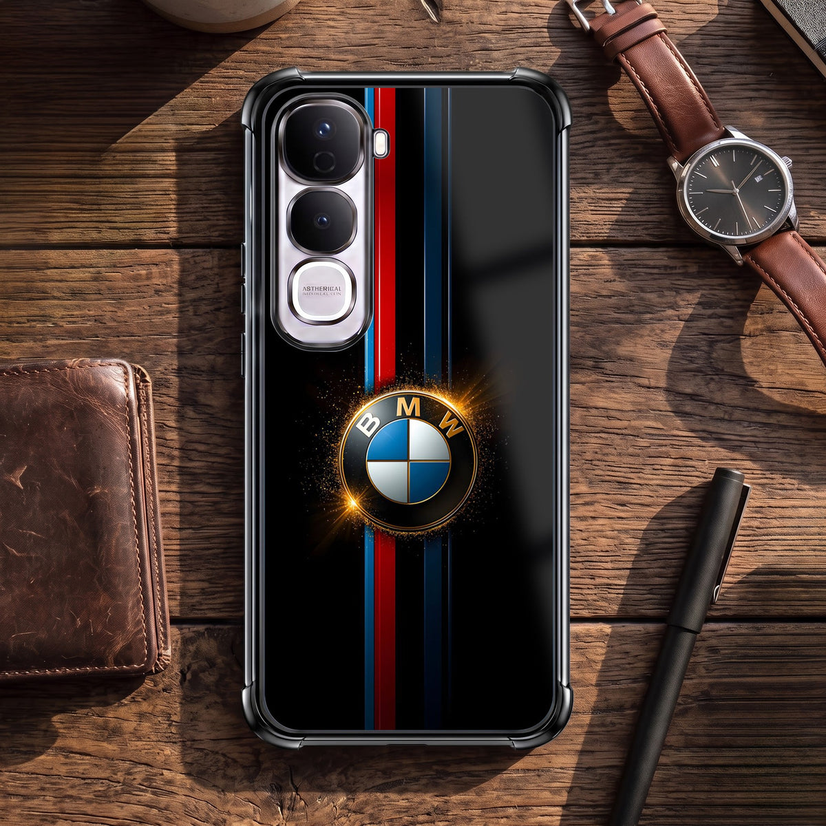 Vivo Y400 Pro 5G Premium BMW Logo Black Airbags Printed Back Case