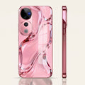 Vivo V40 Pro 5G Crystal Wave Energy Pink Electroplated Glass Phone Back Case