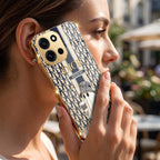 OnePlus Nord 6 5G Luxury Dior Gold Electroplated Glass Phone Back Case