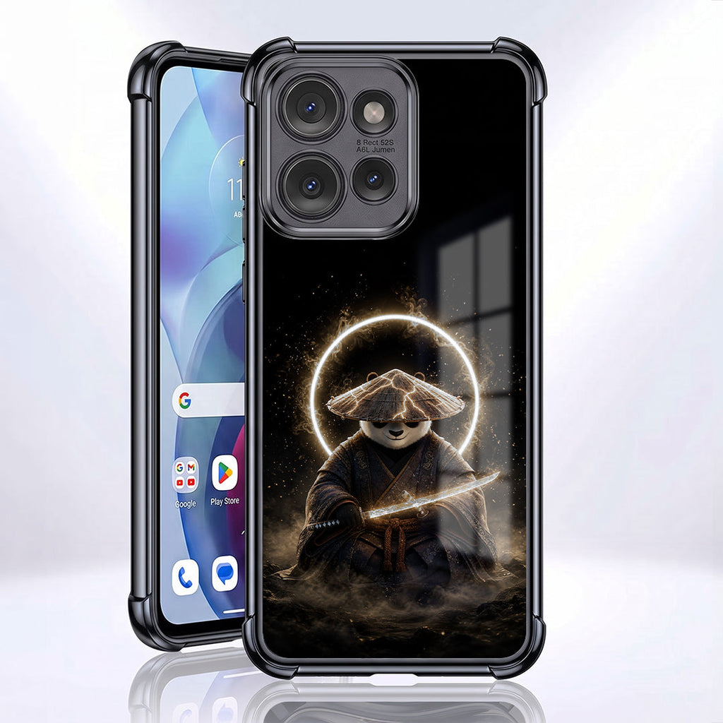 Motorola Edge 50 5G Warrior Panda Black Airbags Printed Back Case