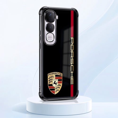 Vivo Y400 Pro 5G Premium Porsche Logo Black Airbags Printed Back Case
