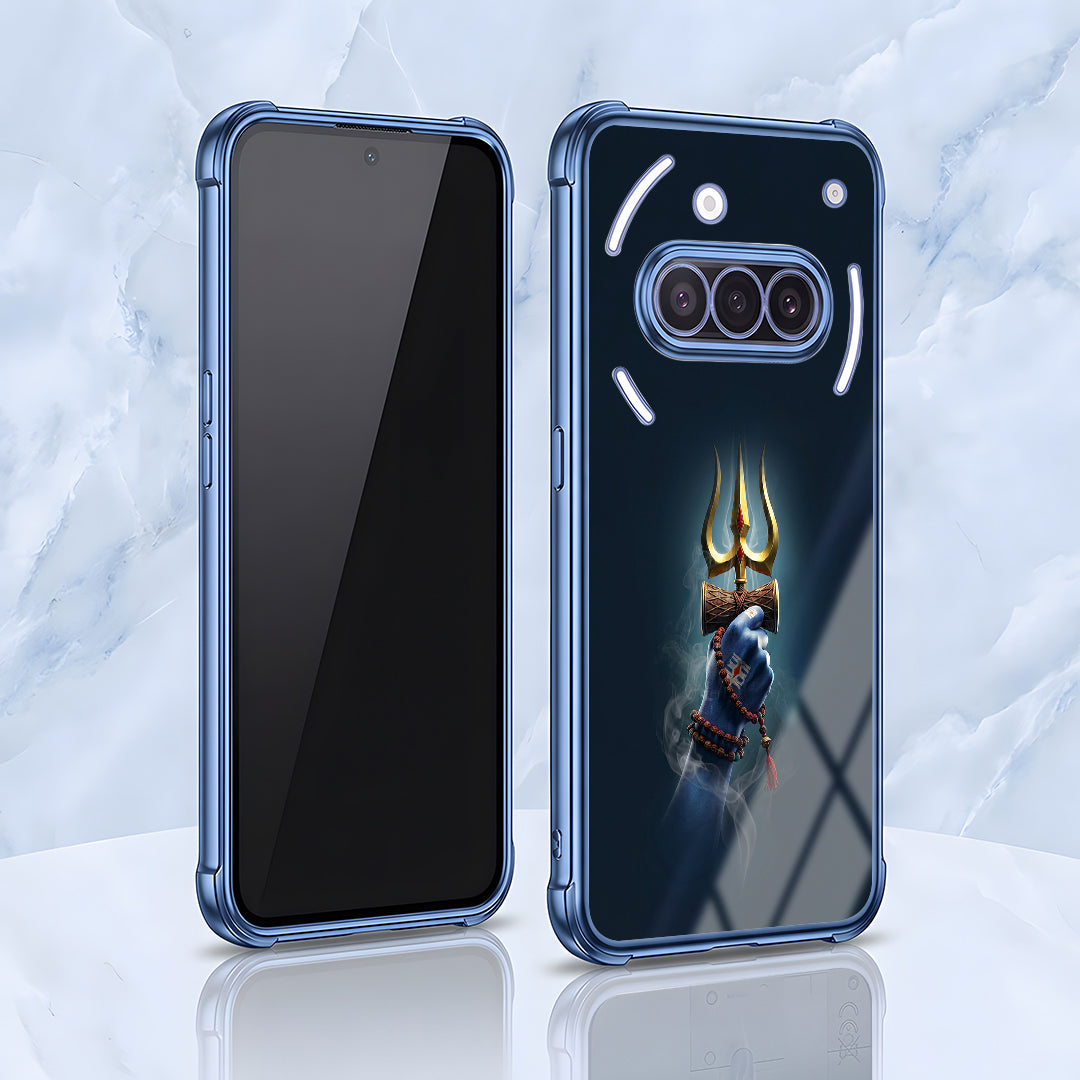 Nothing Phone 3a 5G Premium Golden Trishul Blue Airbags Printed Back Case