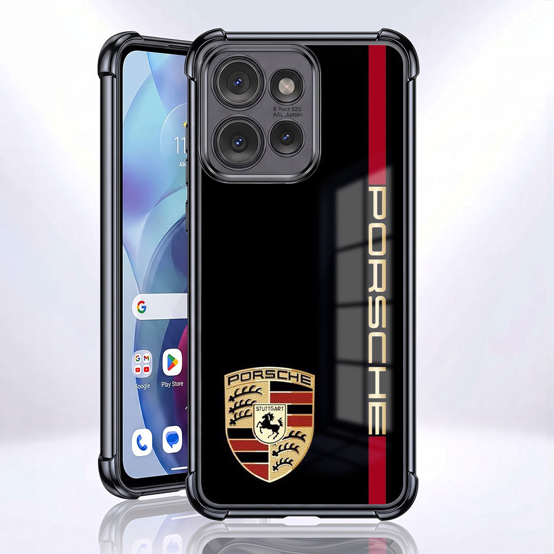 Motorola Edge 50 5G Premium Porsche Logo Black Airbags Printed Back Case