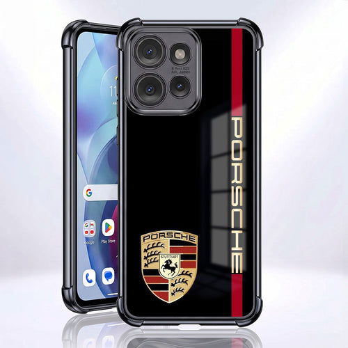 Motorola Edge 50 5G Premium Porsche Logo Black Airbags Printed Back Case