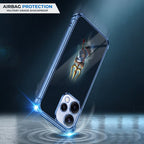 Oppo Reno 15 5G Premium Golden Trishul Blue Airbags Printed Back Case
