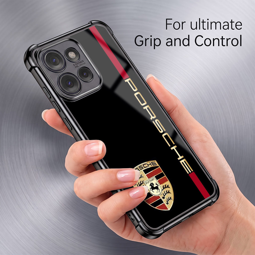 Motorola Edge 50 Neo 5G Premium Porsche Logo Black Airbags Printed Back Case