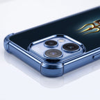 Oppo Reno 15 5G Premium Golden Trishul Blue Airbags Printed Back Case