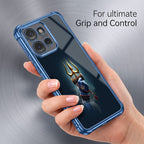 Motorola Edge 50 Neo 5G Premium Golden Trishul Blue Airbags Printed Back Case