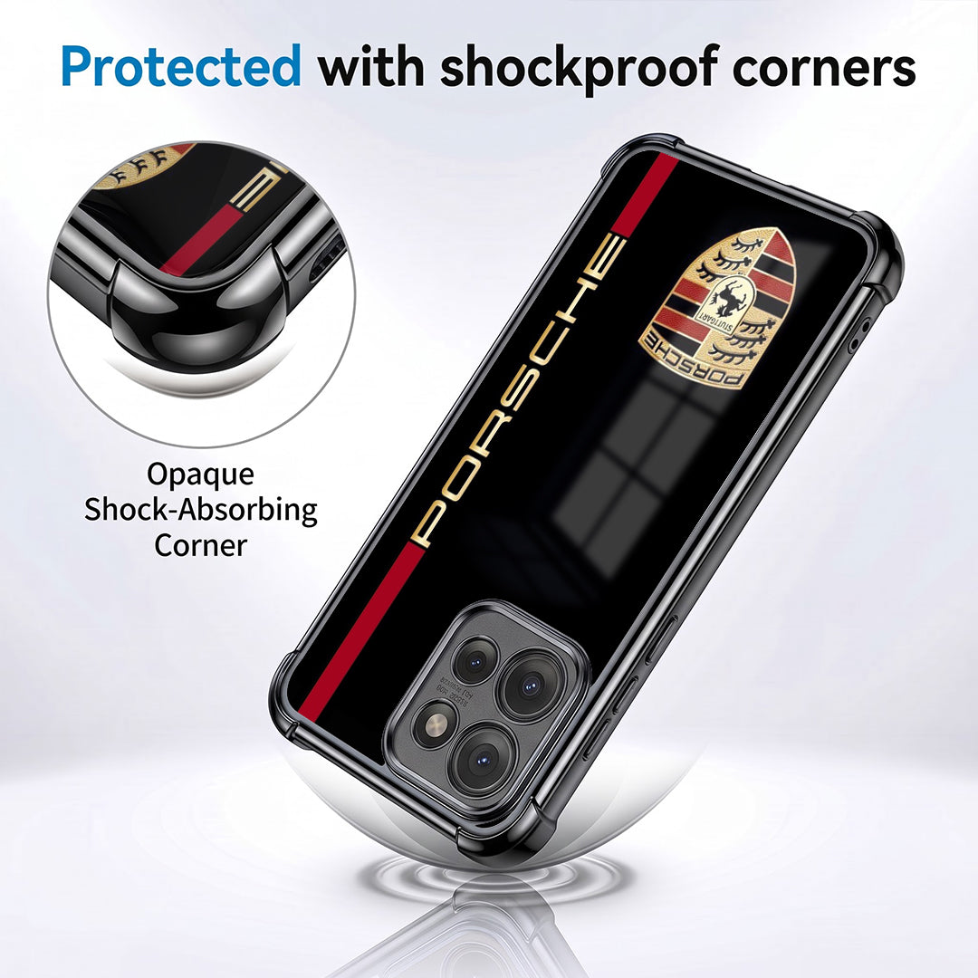 Motorola Edge 50 Neo 5G Premium Porsche Logo Black Airbags Printed Back Case