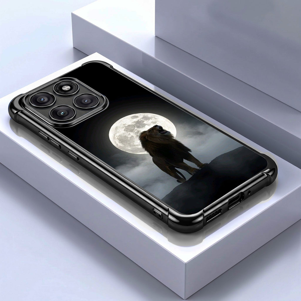 Motorola Edge 70 5G Lunar Wolf Black Airbags Printed Back Case