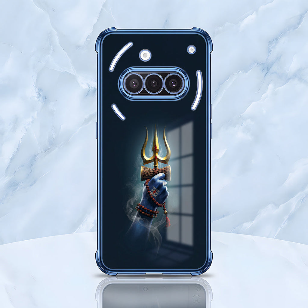 Nothing Phone 3a 5G Premium Golden Trishul Blue Airbags Printed Back Case
