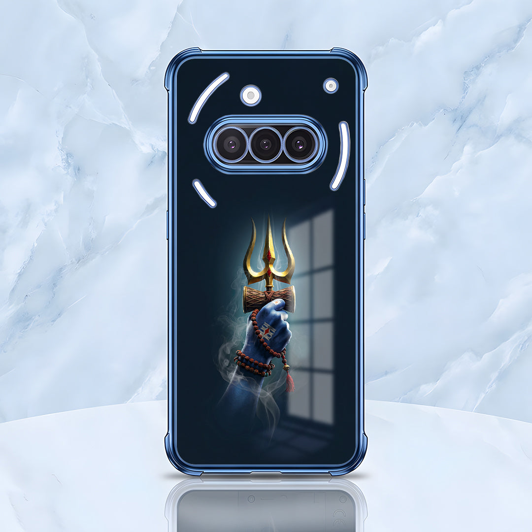 Nothing Phone 3a 5G Premium Golden Trishul Blue Airbags Printed Back Case