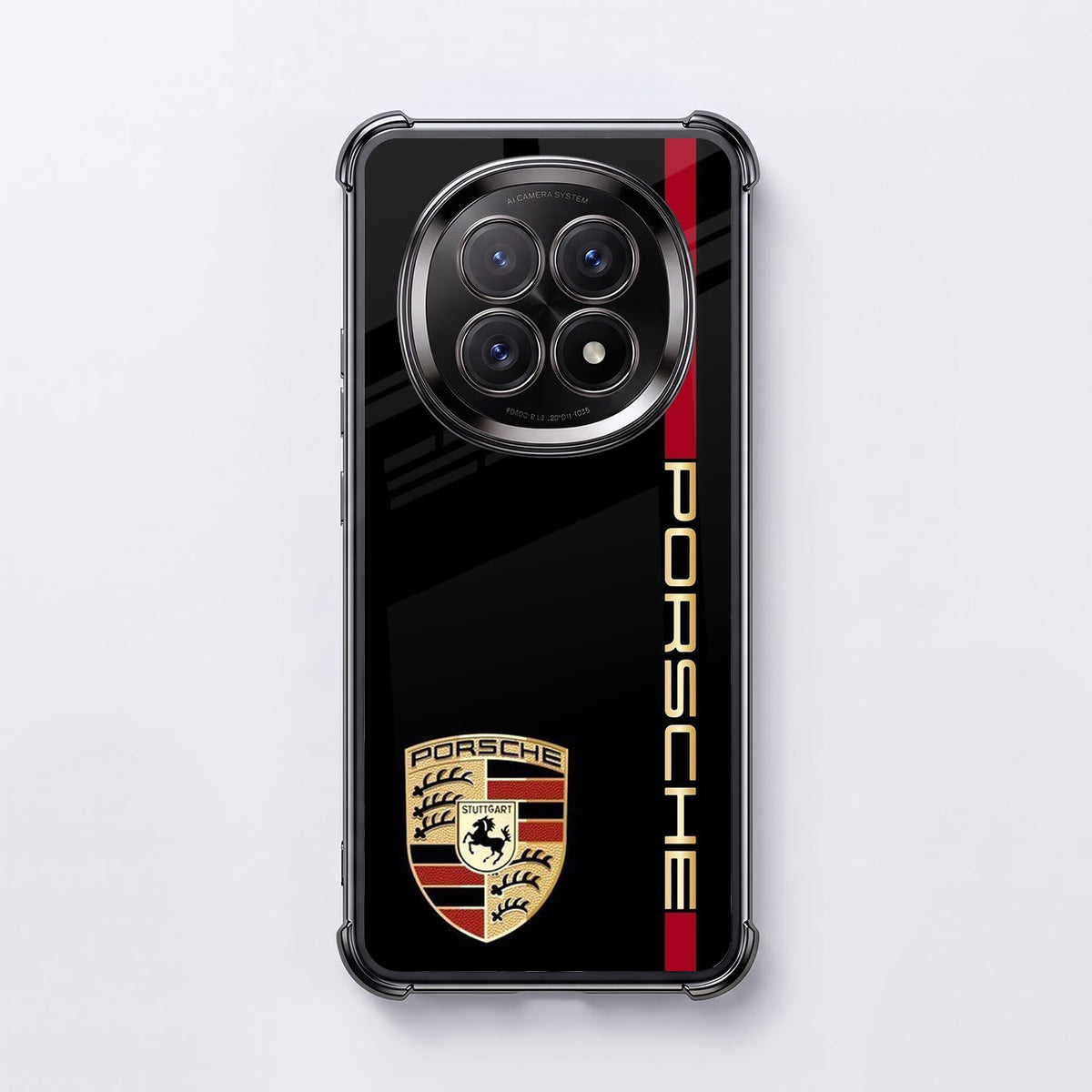 Oppo F29 5G Premium Porsche Logo Black Airbags Printed Back Case