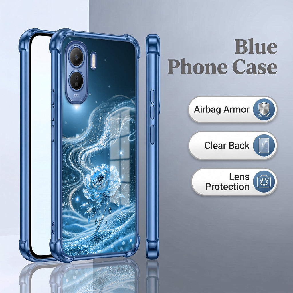 Vivo T5 Pro 5G Blue Rose Airbags Printed Back Case