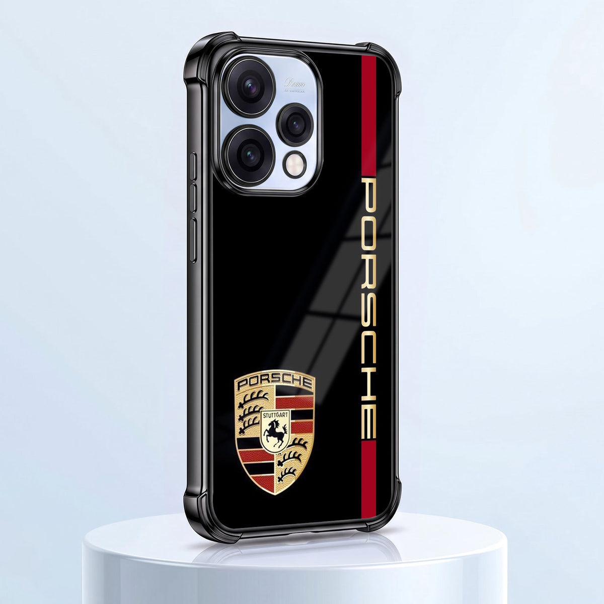 Oppo Reno 15 5G Premium Porsche Logo Black Airbags Printed Back Case
