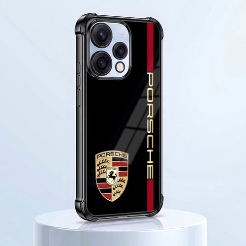 Oppo Reno 15 5G Premium Porsche Logo Black Airbags Printed Back Case