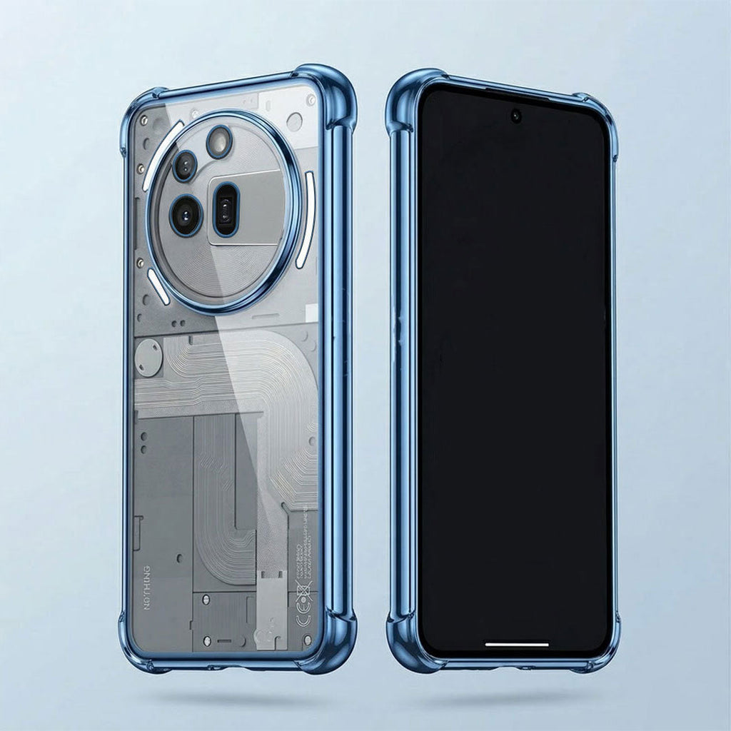 Nothing Phone 3a Pro 5G Anti-Yellow Electroplating Transparent Airbags Case