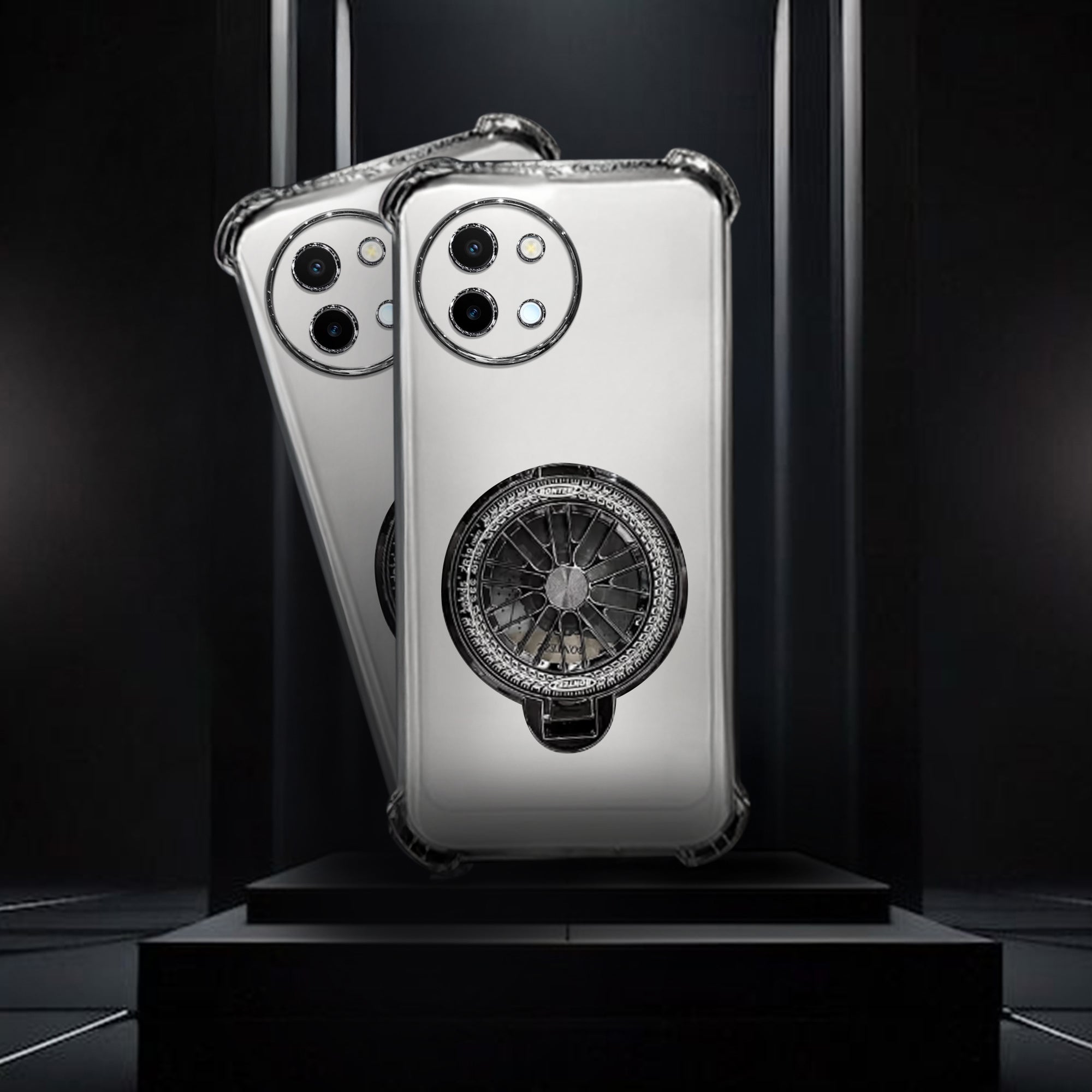 Vivo Y58 5G Premium Stress Buster Wheel Rotating Shockproof Airbags Case