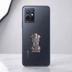 Vivo Y75 5G Compatible Satyamev Jayate 3D Metal Emblem Sticker