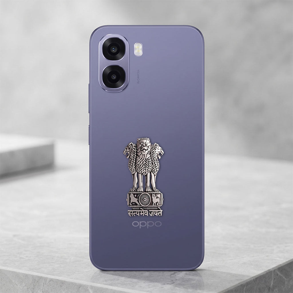 OPPO A6s 5G Compatible Satyamev Jayate 3D Metal Emblem Sticker