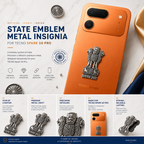 Tecno Spark 50 Pro 5G Compatible Satyamev Jayate 3D Metal Emblem Sticker