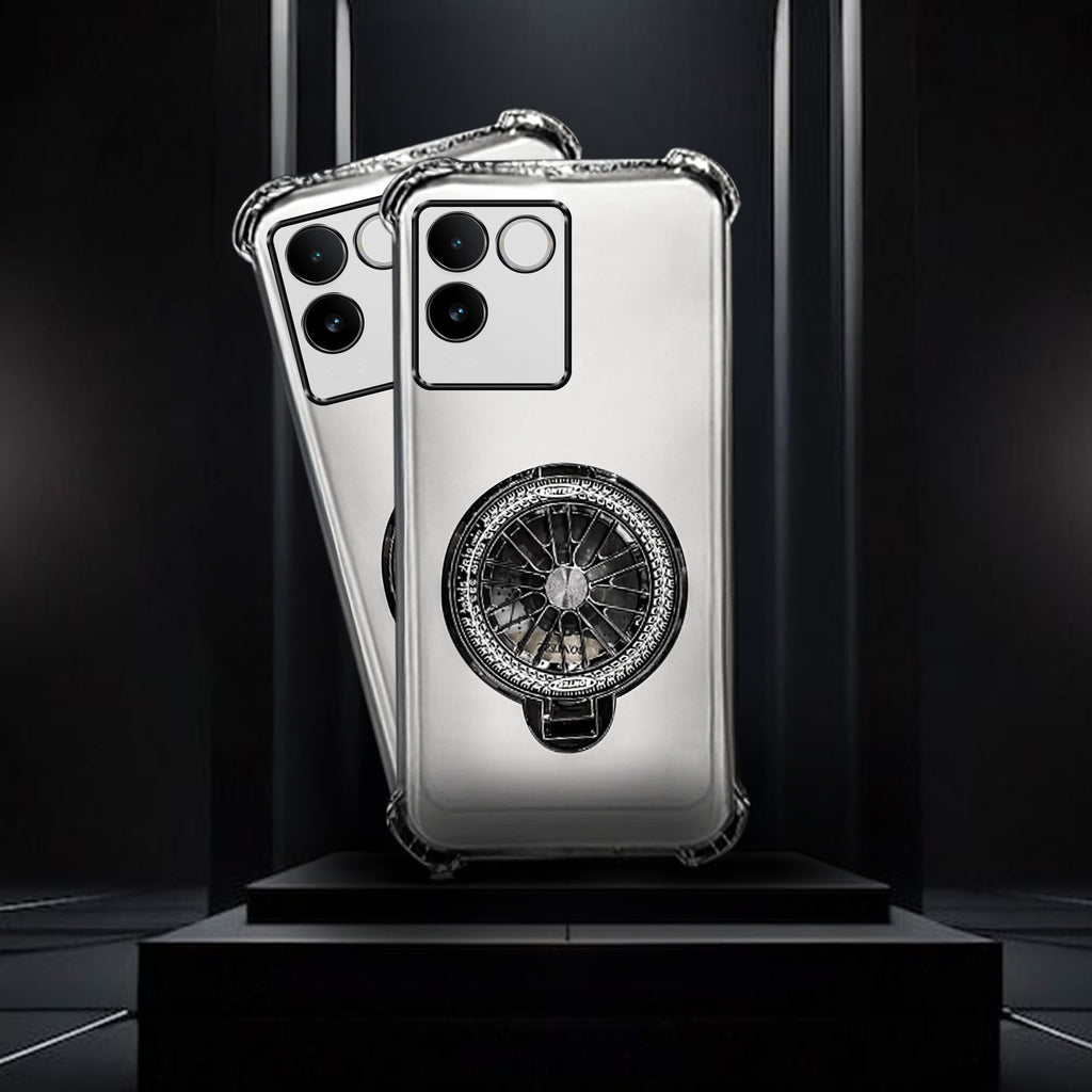 Vivo T2 Pro 5G Premium Stress Buster Wheel Rotating Shockproof Airbags Case