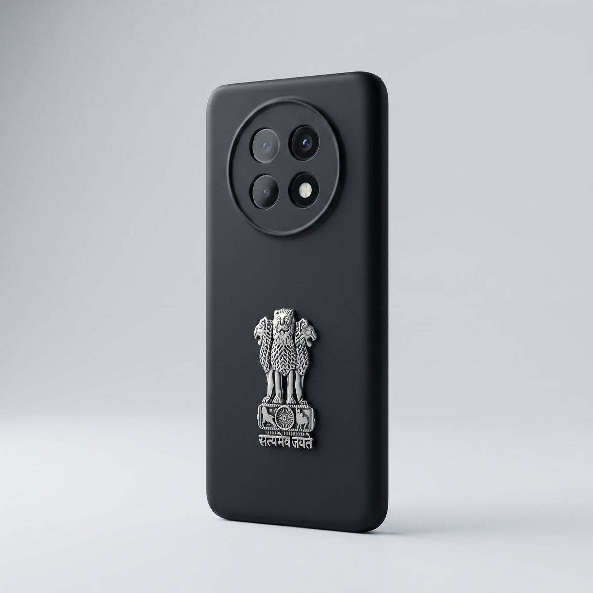 Oppo F31 Pro Plus 5G Compatible Satyamev Jayate 3D Metal Emblem Sticker