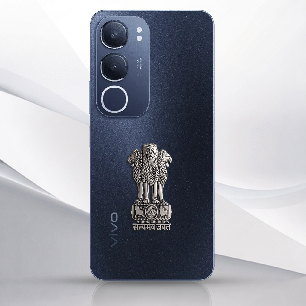 Vivo Y29 5G Compatible Satyamev Jayate 3D Metal Emblem Sticker