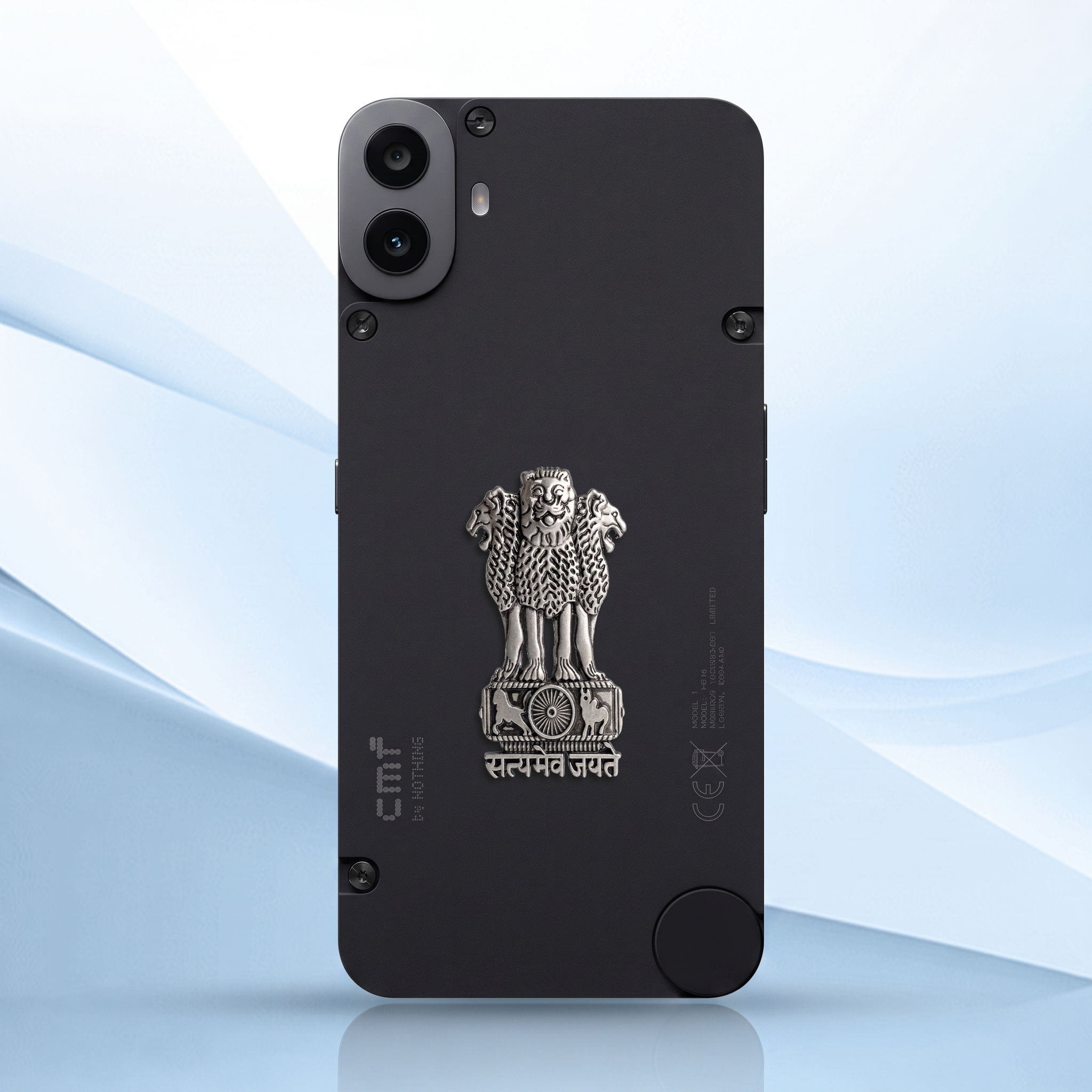 CMF Phone 1 5G Compatible Satyamev Jayate 3D Metal Emblem Sticker