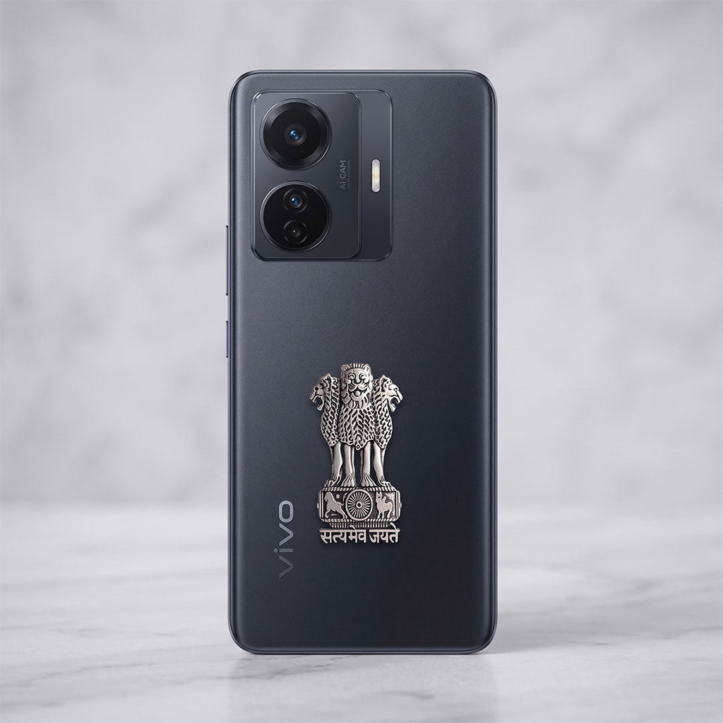 OPPO F29 Pro 5G Compatible Satyamev Jayate 3D Metal Emblem Sticker