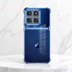 Motorola Edge 60 Pro 5G Apple Blue Glitter Dual-Tone Transparent Blue Airbags Case
