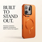 Oppo Find X9 Pro 5G Luxury Magnetic Matte Phone Case with Flip-Up Camera Ring Kickstand Slim Shockproof MagSafe Compatible Cover