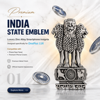OnePlus 11R 5G Compatible Satyamev Jayate 3D Metal Emblem Sticker
