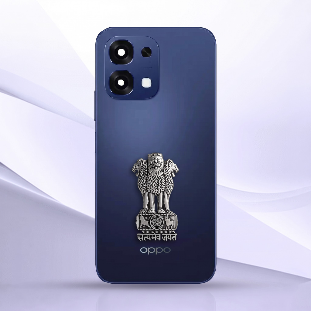 OPPO F31 5G Compatible Satyamev Jayate 3D Metal Emblem Sticker
