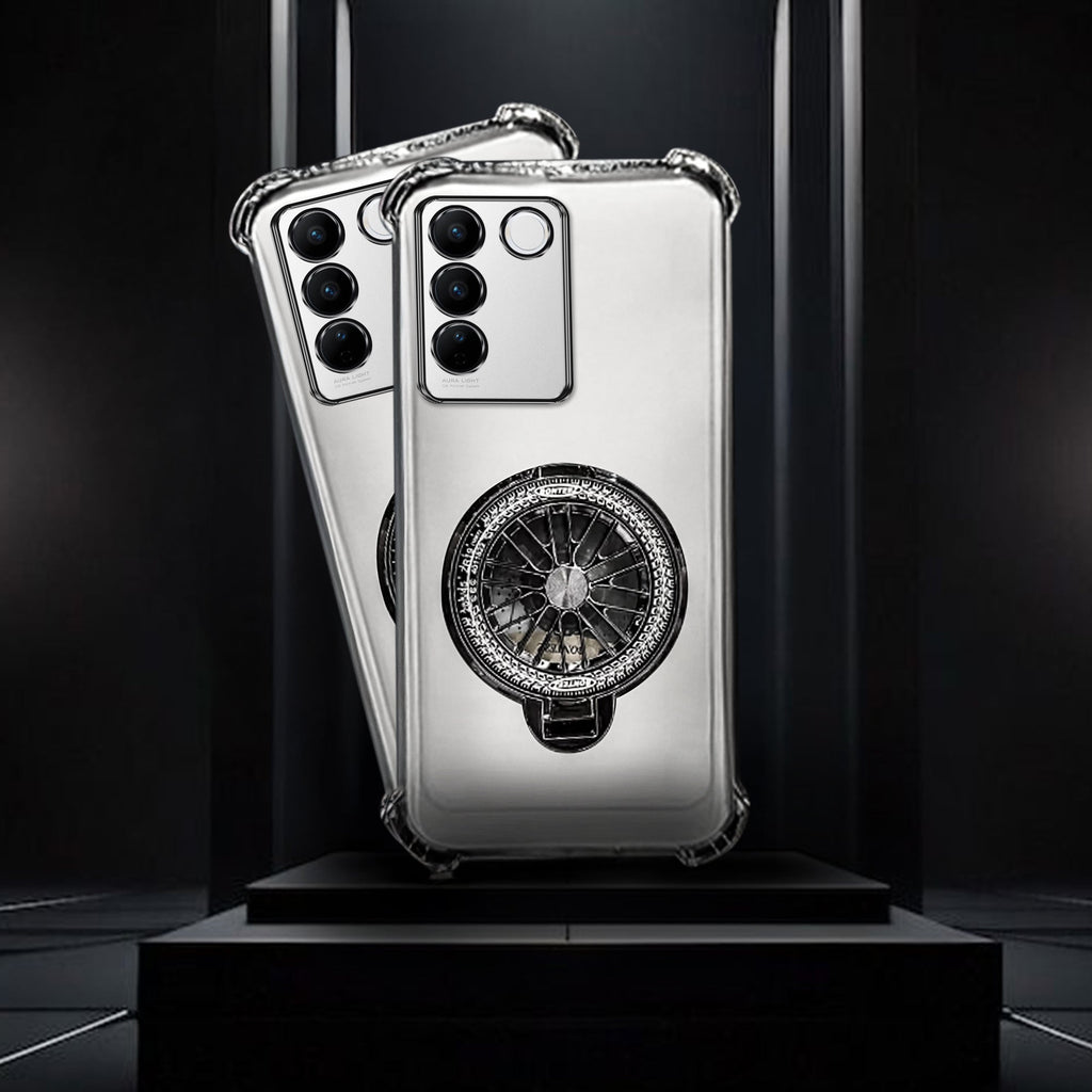 Vivo V27/ V27 Pro 5G Premium Stress Buster Wheel Rotating Shockproof Airbags Case