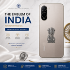 POCO C81 5G Compatible Satyamev Jayate 3D Metal Emblem Sticker