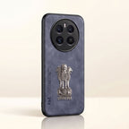 Realme 12 Pro+ 5G Metal Emblem Satyamev Jayate Comfortable Sheepskin Phone Case