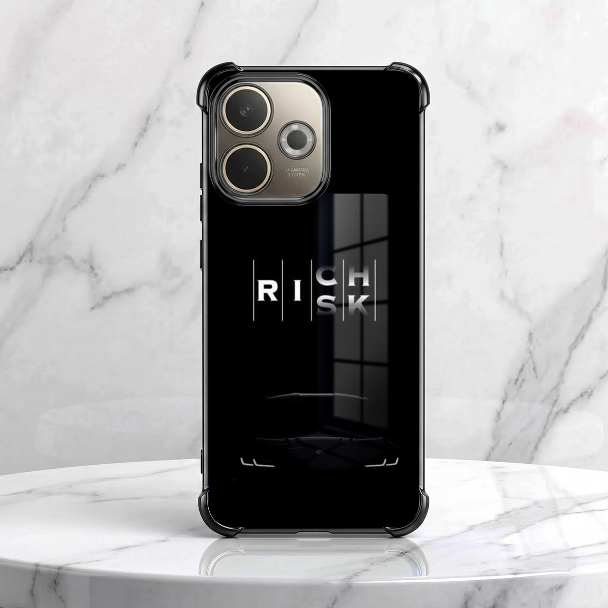 Oppo A5 Pro 5G Midnight Risk Black Airbags Printed Back Case