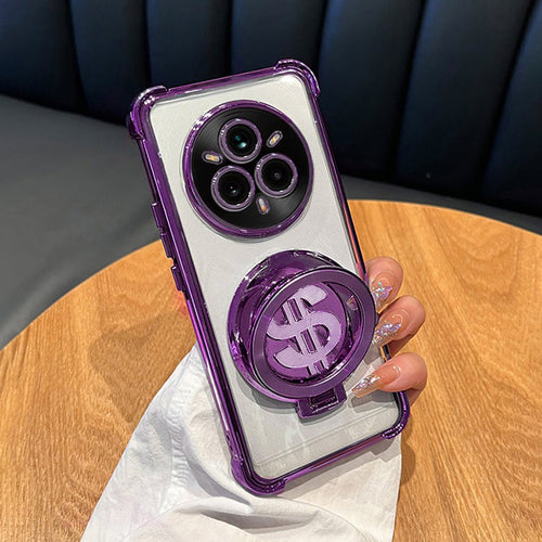 Realme 14 Pro+ 5G Four Corner Airbags 100% Original Astro Money Magnet Rotating Dollar Case