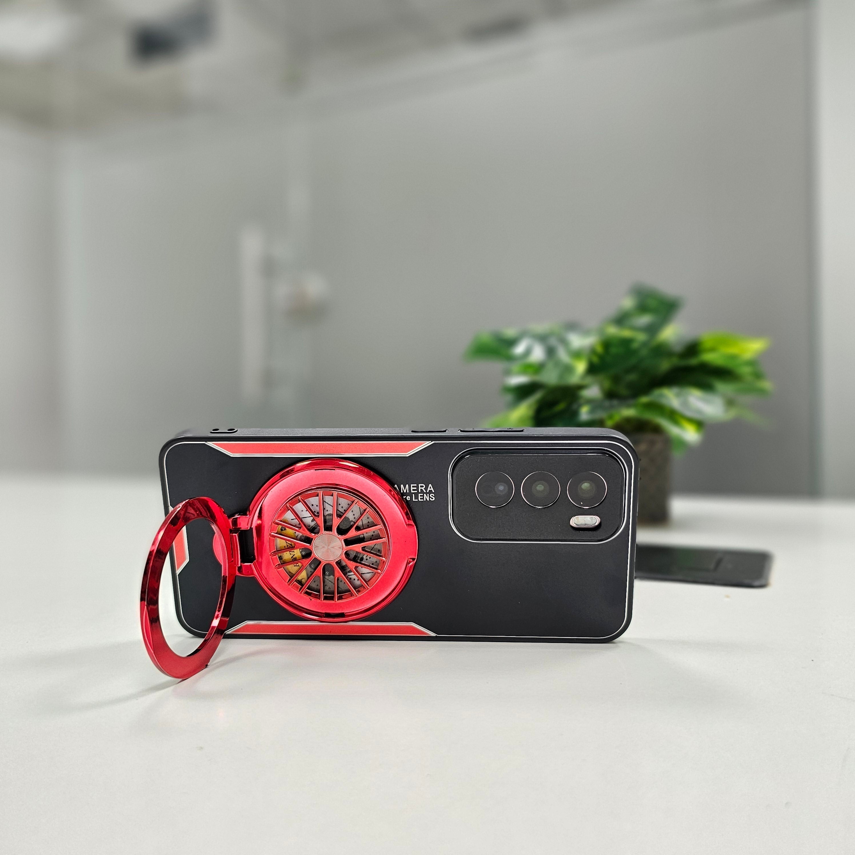 Oppo Reno 12 Pro 5G Best Selling Stress Buster Wheel Aluminium Metal Scratch Resistant Back Case