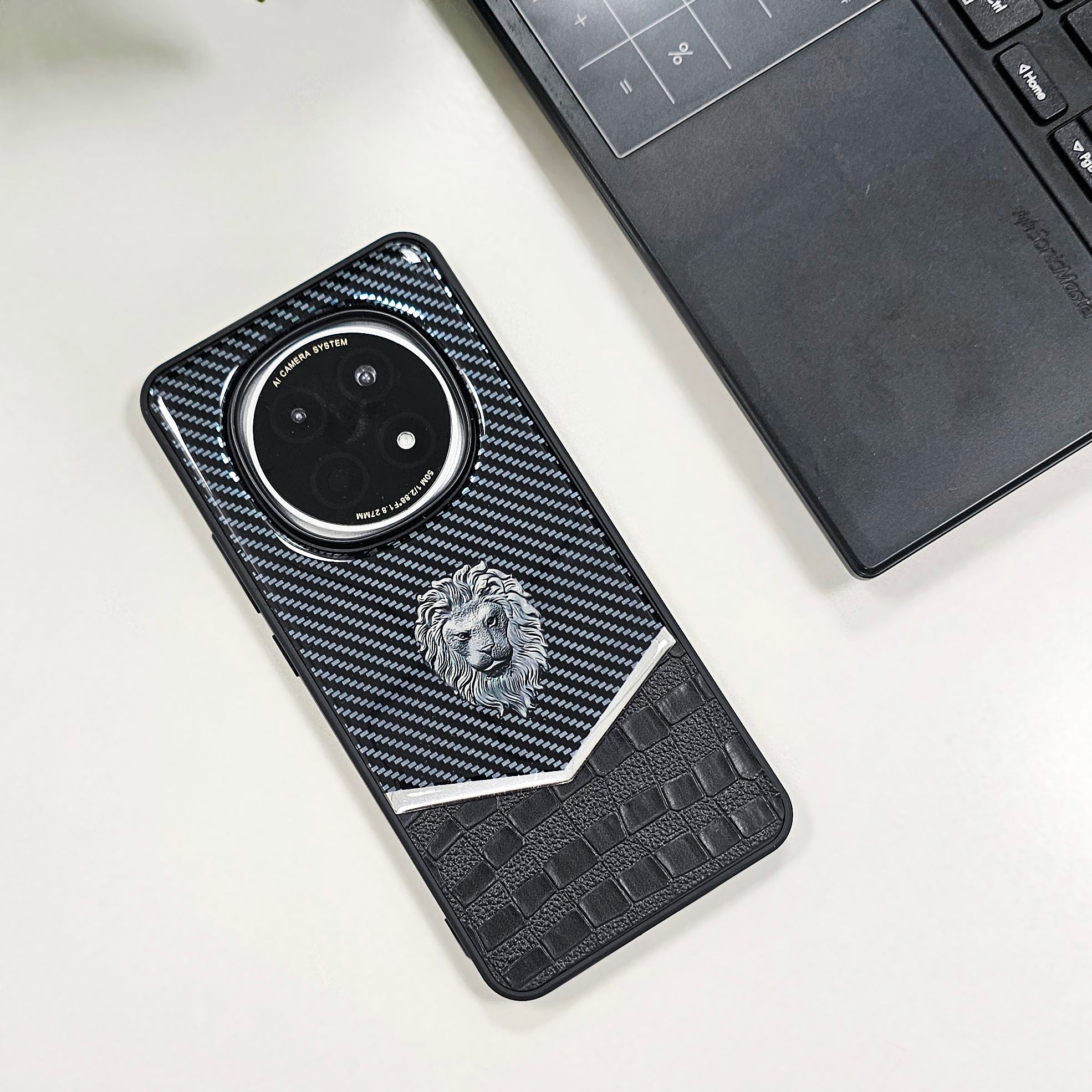 OPPO F29 Pro 5G Luxury Lion Pattern Leather And Liquid Silicone Case