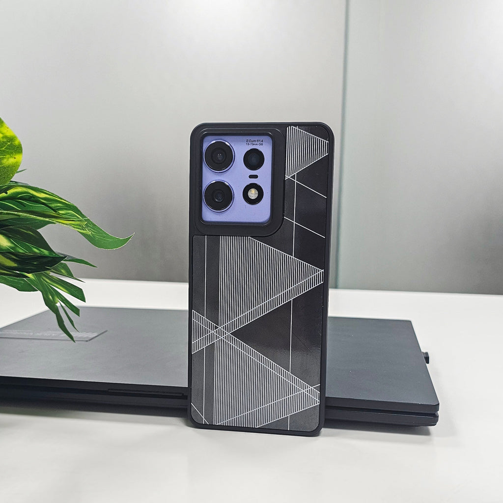 Motorola Edge 50 Pro 5G Triangle Pattern Matte Back Shockproof Case