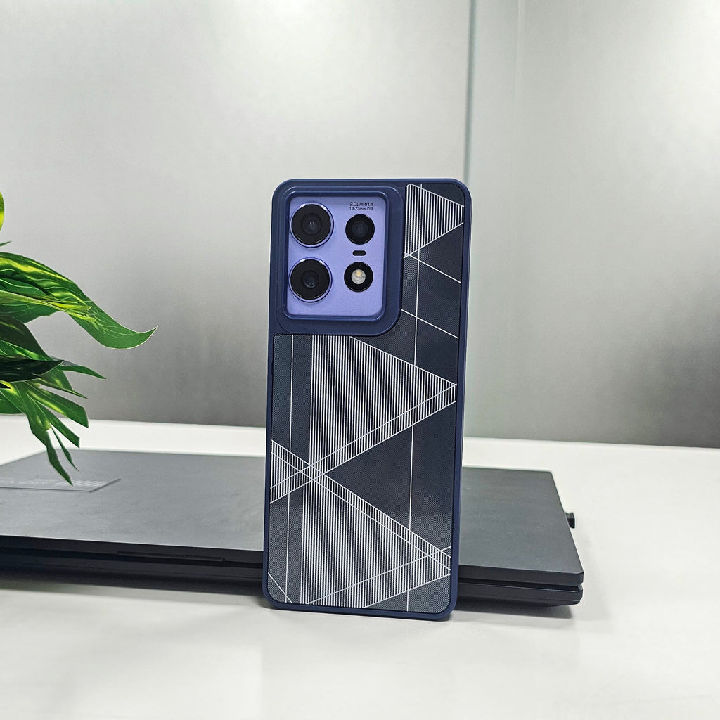 Motorola Edge 50 Pro 5G Triangle Pattern Matte Back Shockproof Case