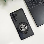 Samsung Galaxy A56 5G Four Corner Airbags 100% Original Astro Money Magnet Rotating Dollar Case black