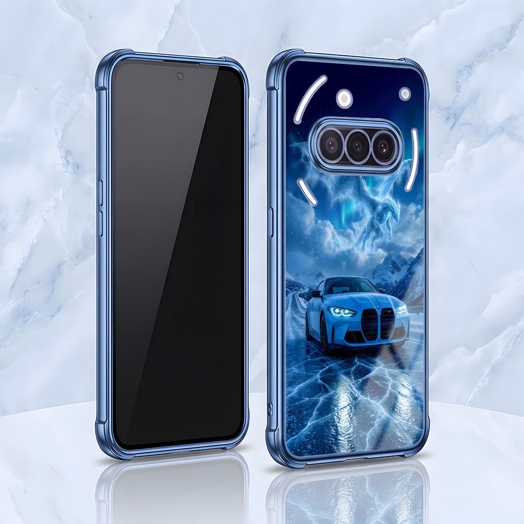 Nothing Phone 3a 5G Premium BMW Car Blue Airbags Printed Back Case