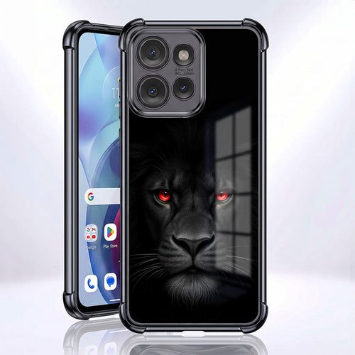 Motorola Edge 50 5G Premium Black Lion Black Airbags Printed Back Case
