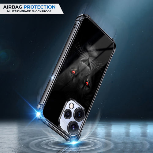 Oppo Reno 15 5G Premium Black Lion Black Airbags Printed Back Case