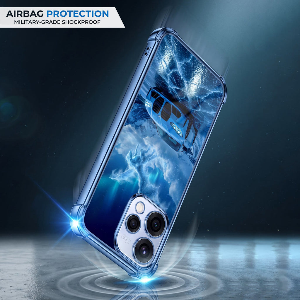 Oppo Reno 15 5G Premium BMW Car Blue Airbags Printed Back Case