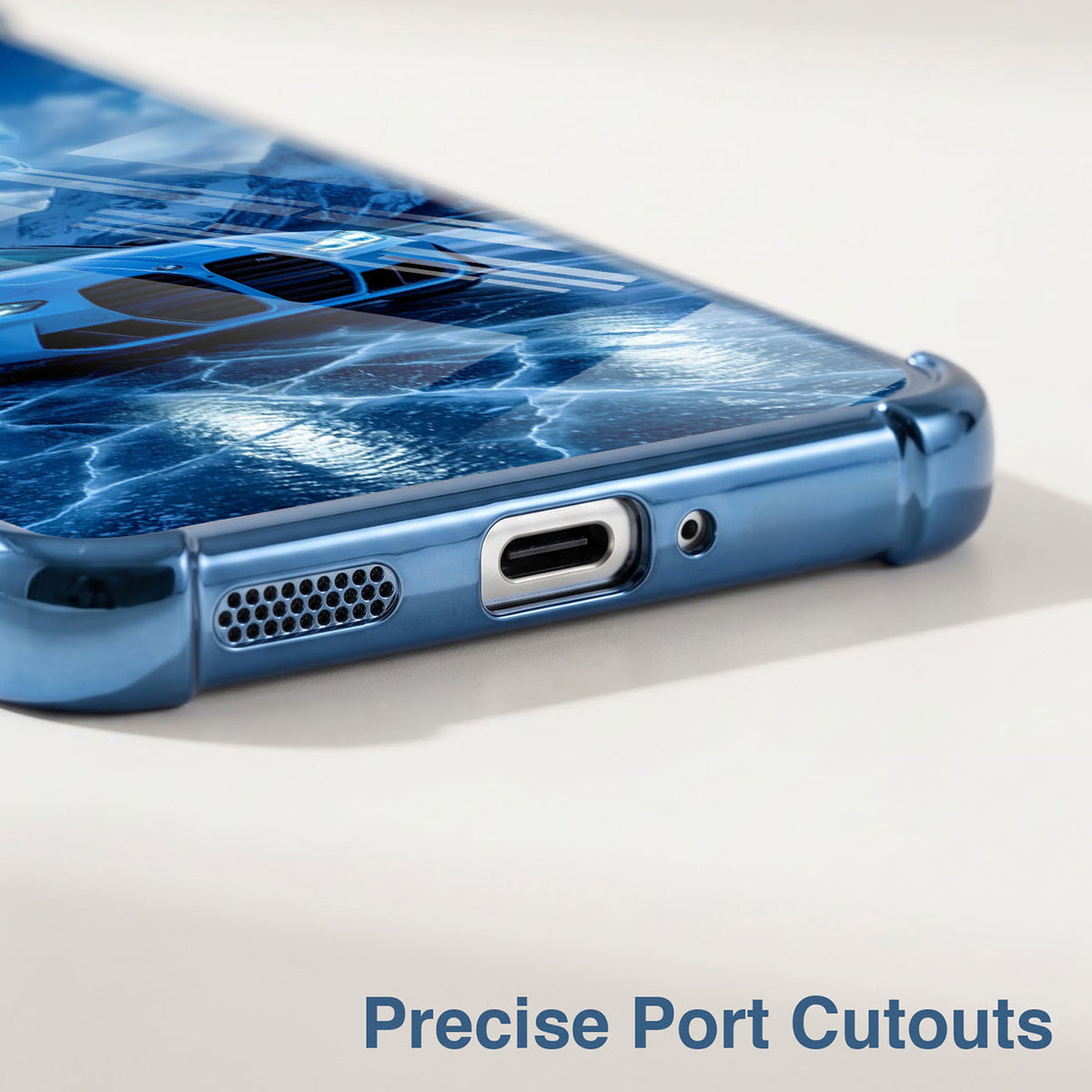 Oppo F29 5G Premium BMW Car Blue Airbags Printed Back Case