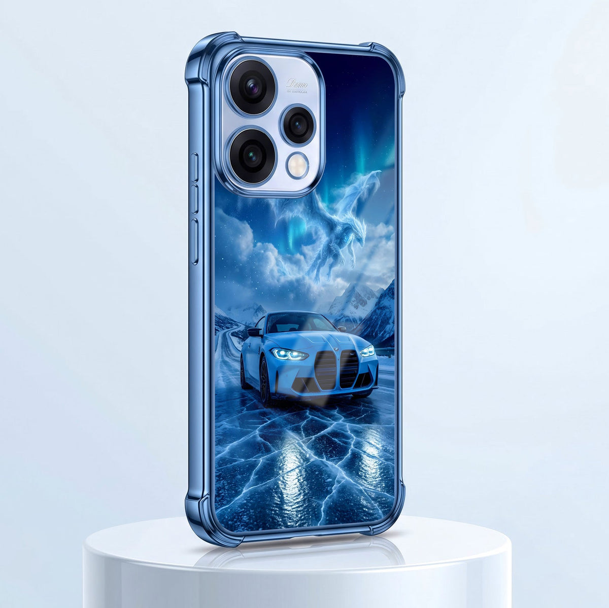 Oppo Reno 15 5G Premium BMW Car Blue Airbags Printed Back Case